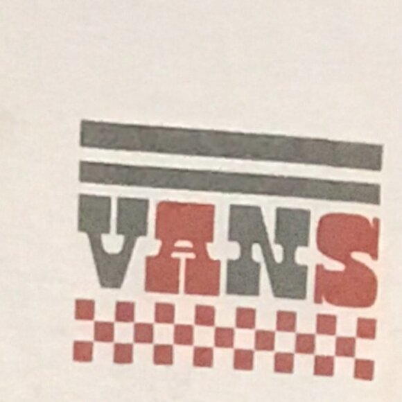 VANS Off the Wall Vintage Surf Skate White Checkered Pyramid Tee T Shirt Small - Picture 3 of 6